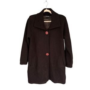 B5 Vintage Venesha Black Angora Peacoat Medium‎
